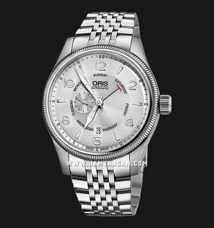 Oris Big Crown 01-745-7688-4061-07-8-22-3 Small Second Pointer Day Silver Dial Stainless Steel Strap